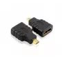 Techly IADAP-HDMI-MD adaptador de cable Micro HDMI D negro