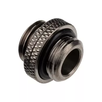 Adaptador Alphacool G1/4 macho a G1/4 macho, conexión en codo metálica, negra