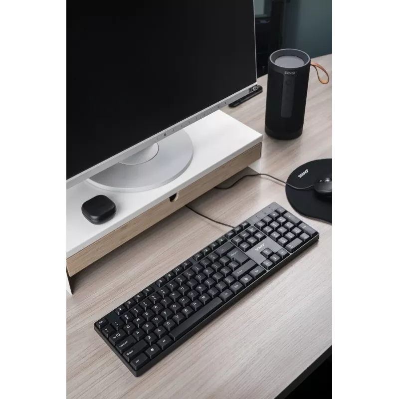 Savio KB-01 Teclado Home/Office USB QWERTY US Inglés Negro