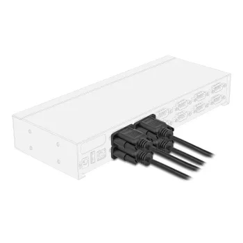 Cable serie DeLOCK 86822 negro 0,5 m DB-9