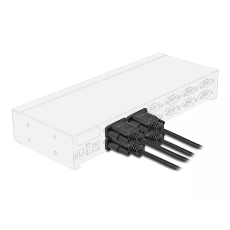 Cable serie DeLOCK 86822 negro 0,5 m DB-9