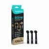 happybrush ECO R2 cabezales de cepillo de repuesto, negro, 3 uds.