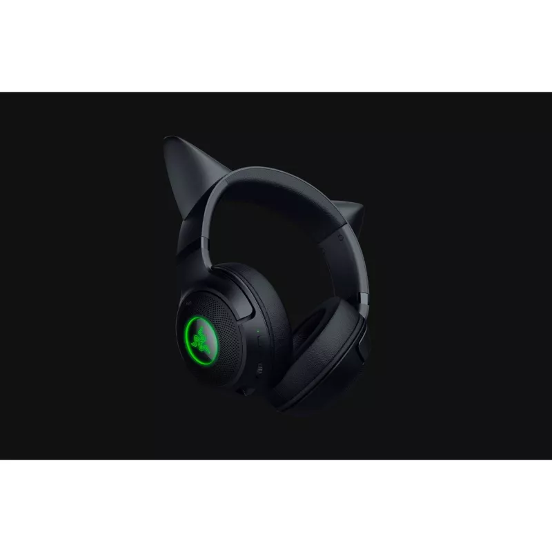 Razer Kraken Kitty V2 BT auriculares gaming inalámbricos, Bluetooth 5.2, supraaurales, micrófono, cancelación de ruido, Chroma RGB, 20–20 000 Hz, negros