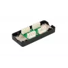 Toma de conexión Extralink CAT6 UTP, conector pasante, negro