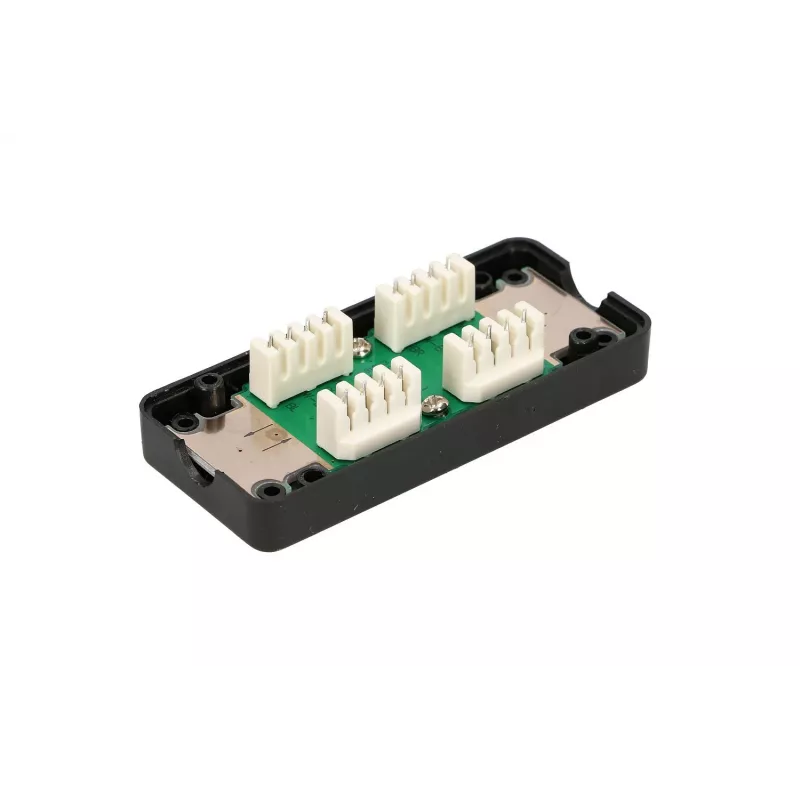 Toma de conexión Extralink CAT6 UTP, conector pasante, negro