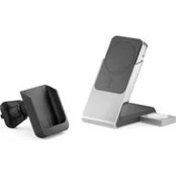 Batería externa portátil Alogic Matrix+ Wireless estación de carga 3 en 1 MagSafe + soporte con ventilación, 5000mAh