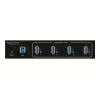 Delock 63309 hub USB industrial externo, 4 x USB 3.0 Type-A, protección ESD de 15 kV, carcasa metálica, montable en pared