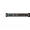Regleta de alimentación Brennenstuhl 1391010400 3m 4 tomas AC Interior negro plata