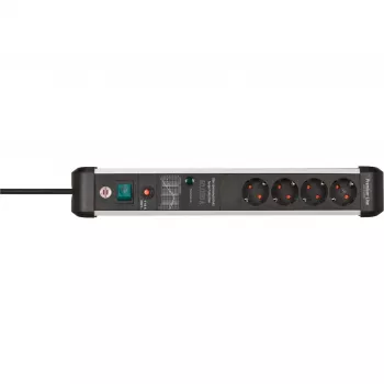 Regleta de alimentación Brennenstuhl 1391010400 3m 4 tomas AC Interior negro plata