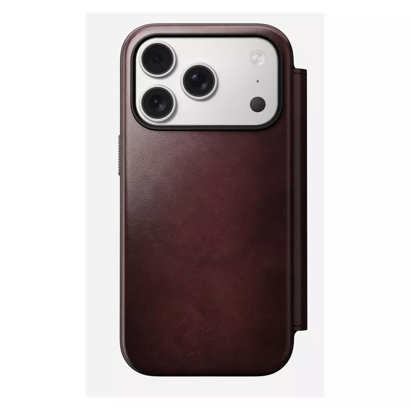 Funda para móvil Nomad Modern Leather Folio para Apple iPhone 17 Pro, 6,3