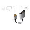 LogiLink CDA0108 Adaptador de cable de vídeo 0,15 m DisplayPort HDMI Negro Gris