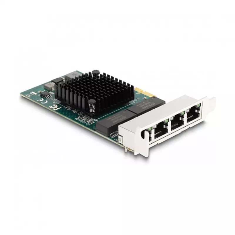 Tarjeta DeLOCK PCI Express x1 a 4 x RJ45 Gigabit LAN BCM