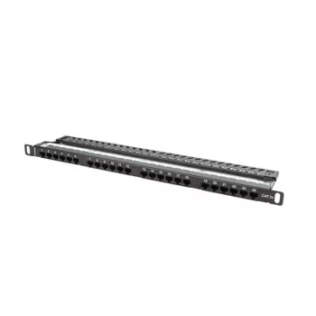 Lanberg PPU5-0024-B - RJ-45 - Cat5, Cat5e - Negro - Metal - Montaje en rack - 0,5HE (PPU5-0024-B)
