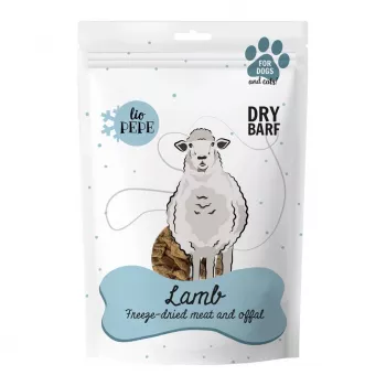 Premios de cordero liofilizados para perros PAKA ZWIERZAKA Lio Pepe Lamb XL 90 g — un solo ingrediente, trozos XL