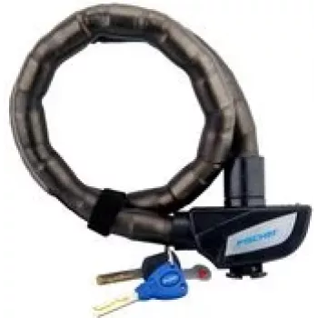 Candado de bicicleta FISCHER 85861 — longitud 900 mm, diámetro 24 mm, negro