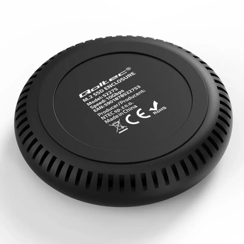 Qoltec 52275 Base de acoplamiento para SSD M.2, SATA/NVMe, USB-C