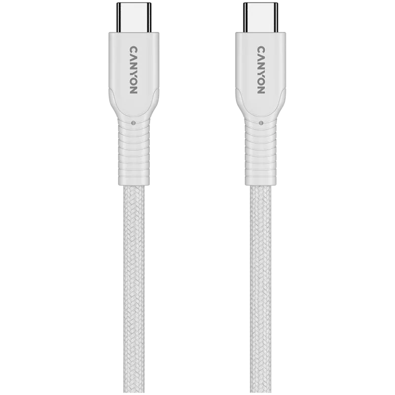 CANYON Cable OnWire 60CL C-C 60W COLOR trenzado 1m blanco