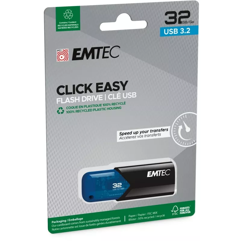 Memoria USB Emtec 32GB USB Type-A 3.2 Gen 2 B110 Click Easy