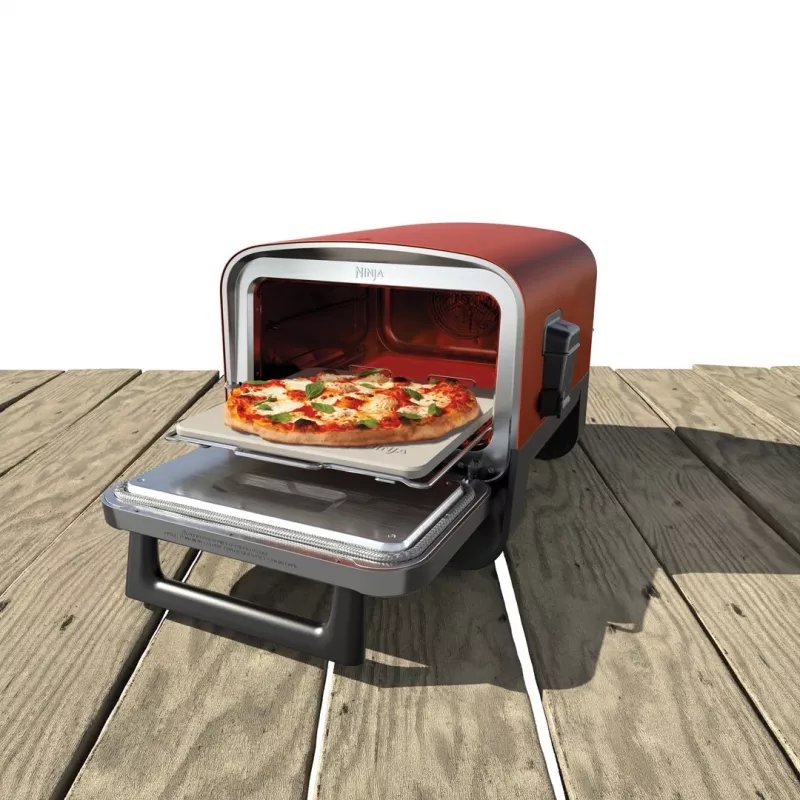 Ninja Woodfire OO101EU horno eléctrico de exterior, horno para pizza y ahumador, 2400 W
