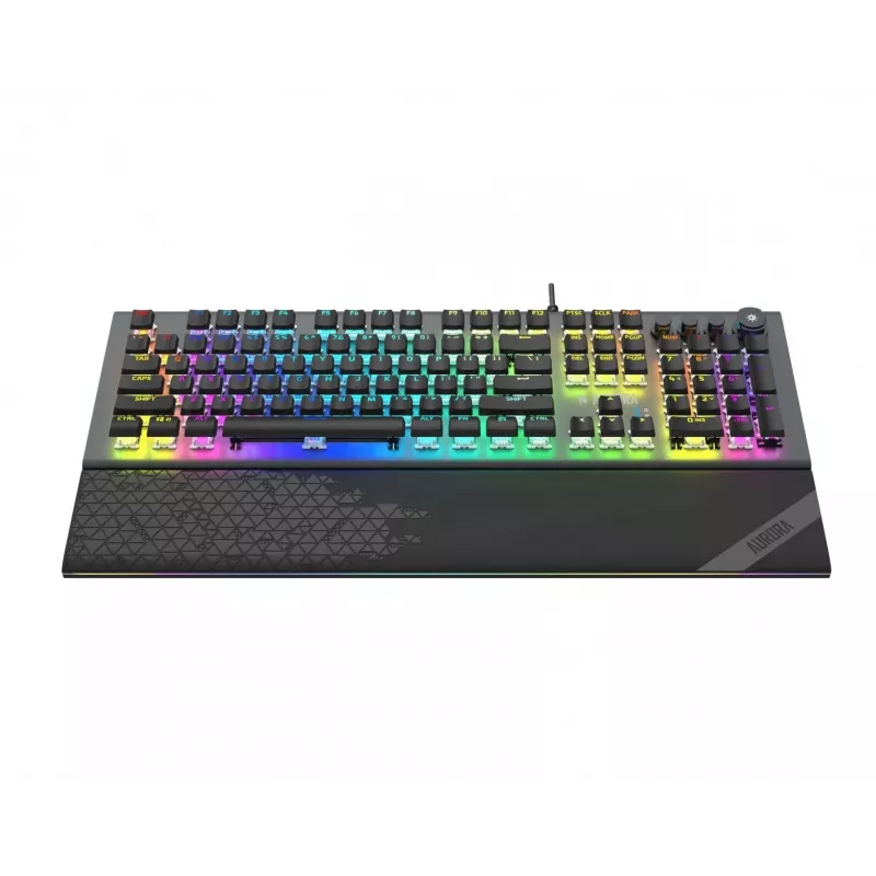 iBox Aurora K-5 Teclado USB QWERTY Plata