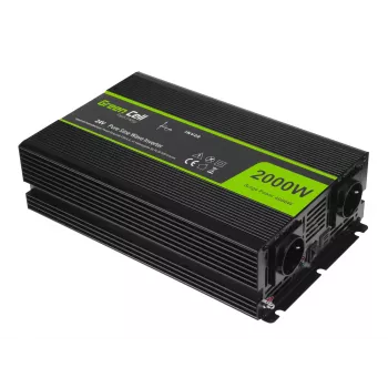 Convertidor de tensión Green Cell INV20, 24 V DC a 230 V AC, 4000 W, 50 Hz, entrada 40 A, para interiores, negro