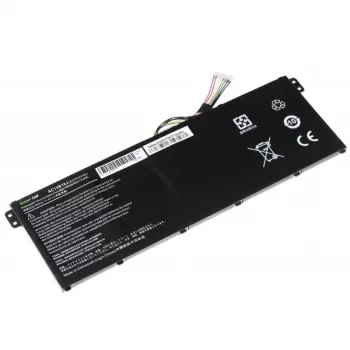 Batería Green Cell AC52 para Acer Aspire E11 ES1-111M ES1-131 E15 ES1-512 Chromebook CB3-111 CB5-311, 11,4V 2200mAh Li-Ion, 3 celdas, negra