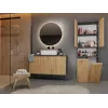 Top E Shop NEL 2K DK ANT/ART KP armario de almacenaje para baño, grafito/roble