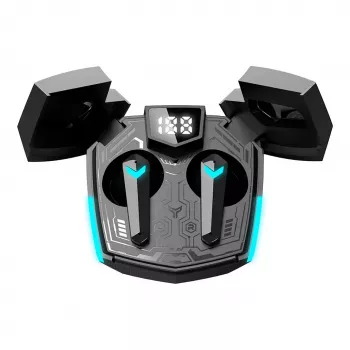 Auriculares Canyon GTWS-2 inalámbricos con gancho para el oído gaming USB Type-C Bluetooth base de carga negros (CND-GTWS2B)
