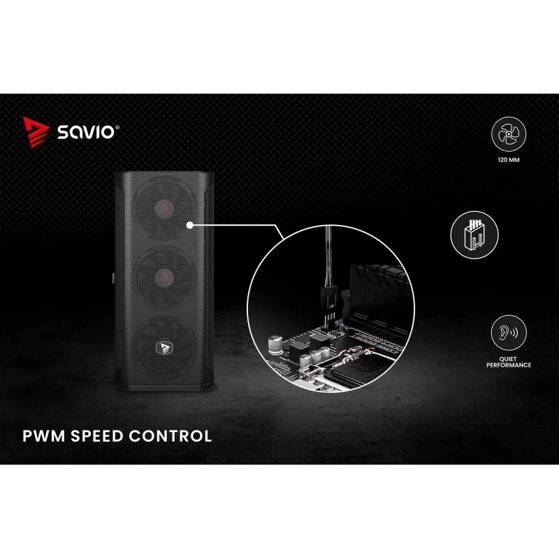 SAVIO SAVGBLADE ventilador de caja 120mm PWM