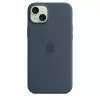 Apple Funda de silicona con MagSafe para iPhone 15 Plus - Azul tormenta