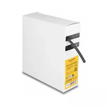 Tubo termorretráctil DeLOCK 19965 4:1 con adhesivo negro 5 m x 4 mm