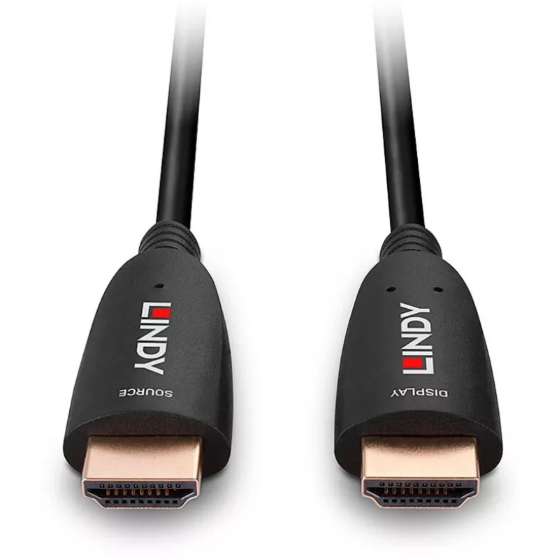 Lindy 38511 cable HDMI 2.1 8K60 híbrido de fibra óptica de 15 m, AOC, HDMI macho a HDMI macho, 4K120, negro