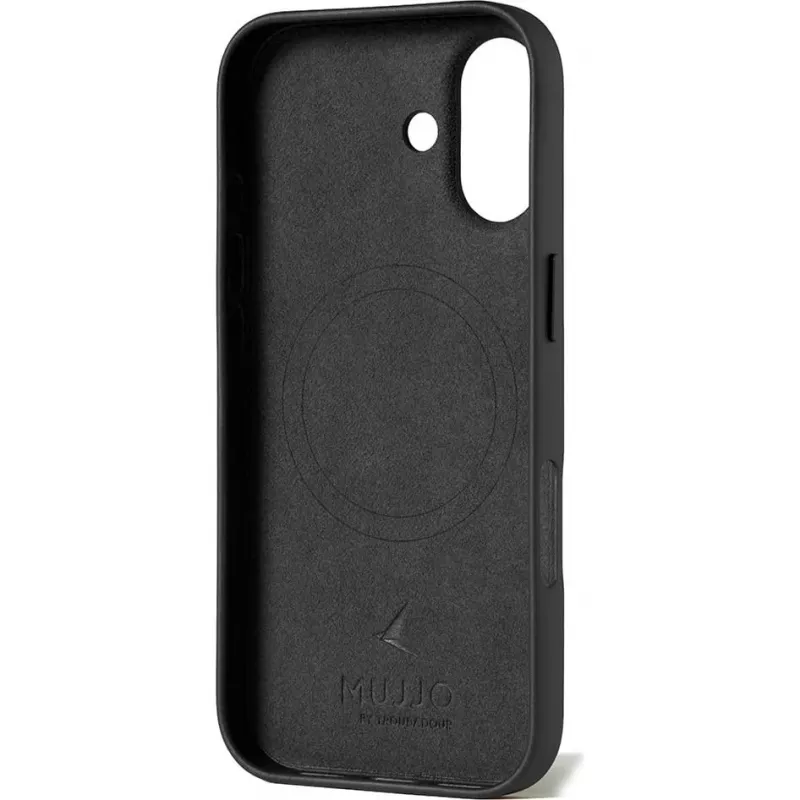 Mujjo Full Leather Case MagSafe funda para iPhone 17 negro