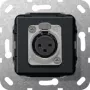 GIRA Conector hembra XLR serie D mecanismo negro mate 566710 (566710)