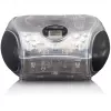 Radio portátil con reproductor de CD Lenco SCD-24TR — FM, salida de 4W, LCD, antena telescópica, funcionamiento con red/batería, 6 pilas C
