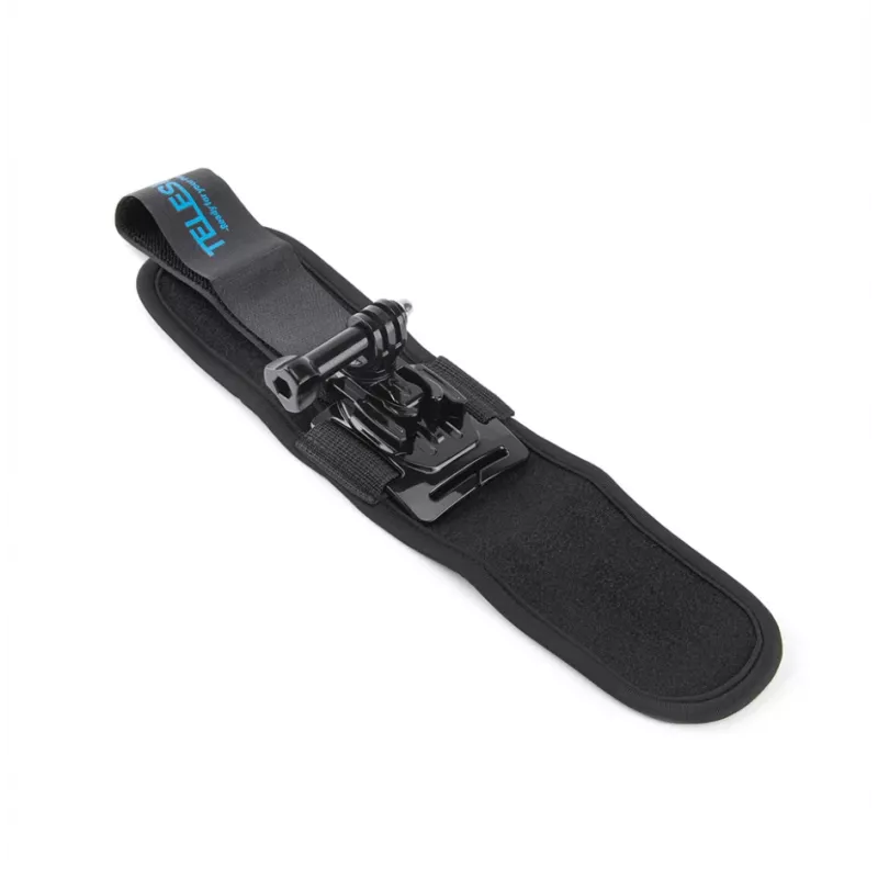 Telesin GP-WFS-220 correa de muñeca con soporte giratorio para cámaras de acción, negra