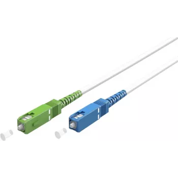 Goobay 59619 Cable de fibra óptica 2 m SC/UPC SC/APC FTTH OS2 blanco (59619)