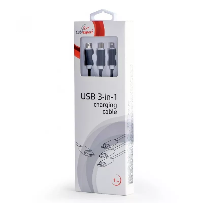 Cable USB 2.0 Gembird CC-USB2-AM31-1M — conector USB A, 1 m, negro