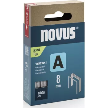 Recambios de grapas NOVUS A Tipo 53 8 mm, pack de 1800, para grapadoras de alta resistencia