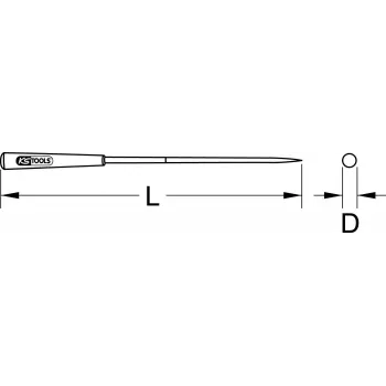 Lima de aguja redonda KS TOOLS, 3 mm (140.3052)