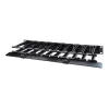 APC AR8612 organizador de cables horizontal, de una cara con tapa, 1U, 150 mm (6") de profundidad, negro