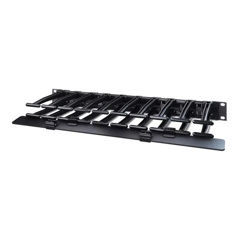 APC AR8612 organizador de cables horizontal, de una cara con tapa, 1U, 150 mm (6") de profundidad, negro