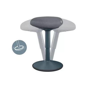 Silla de oficina Leitz 65440089 asiento acolchado gris marco de plástico