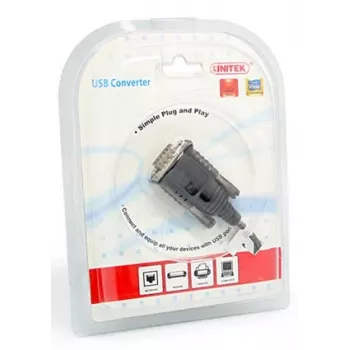 Adaptador de interfaz cable UNITEK Y-108 USB V.2.0 RS232 Negro (Y-108)