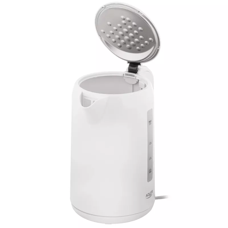 Adler Hervidor de agua | AD 1386 | Eléctrico | 1850 W | 2,2 L | Plástico | Base giratoria 360° | Blanco