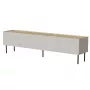 Mueble TV Cama Meble FELLINI 200x40x52 cm, marco cashmere, tablero de roble aceitado