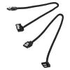 Corsair CC-8900278 cable SATA Premium con malla, acodado, 30 cm, negro, pack de 2