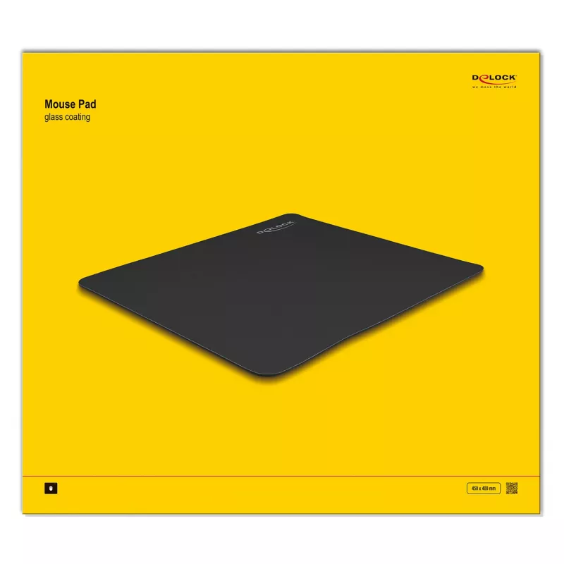 Alfombrilla de ratón DeLOCK 12149 negra 400x450 mm goma base antideslizante
