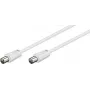 Cable de antena Goobay de Wentronic, blanco, 5 m - conector macho IEC/coaxial conector macho IEC/coaxial (68149)
