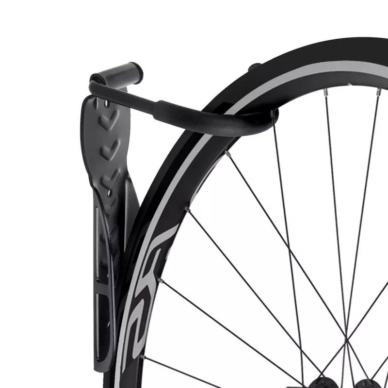 Soporte de bicicleta de pared MACLEAN MC-432, soporte vertical para bicicleta, ancho ajustable, carga máx. 30 kg, negro
